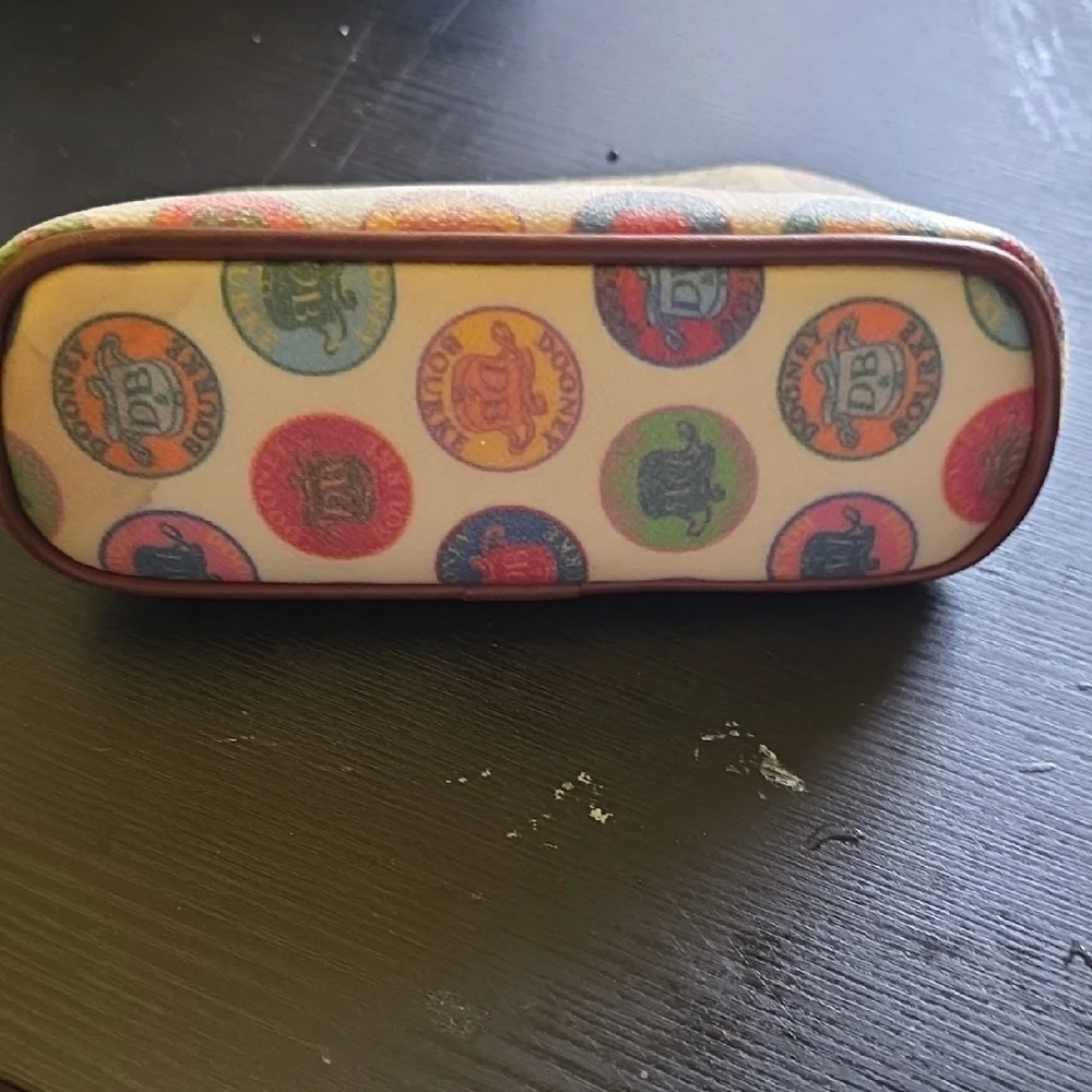 Dooney & Bourke Colorful Logo Print Pouch